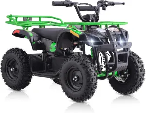 Dirt Quad 500 for Kids Teenager, 36V Electric 4-Wheeler for Teens, X-Large Metal Frame, Speed Control, Suspension, Disc Brake, Charger Included (Green)