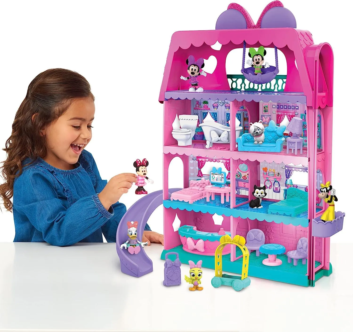 Disney Minnie Mouse Bow-Tel Hotel Dollhouse Playset