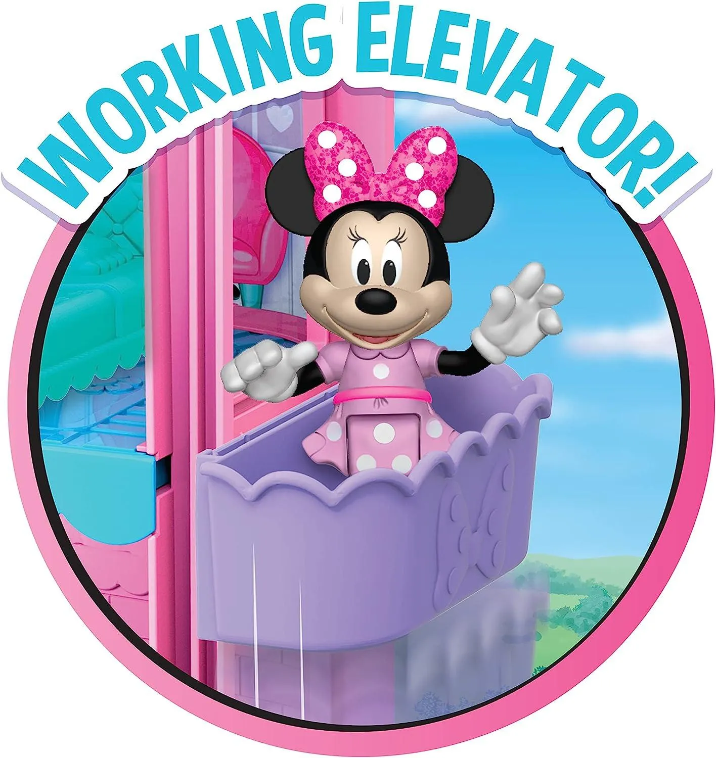 Disney Minnie Mouse Bow-Tel Hotel Dollhouse Playset