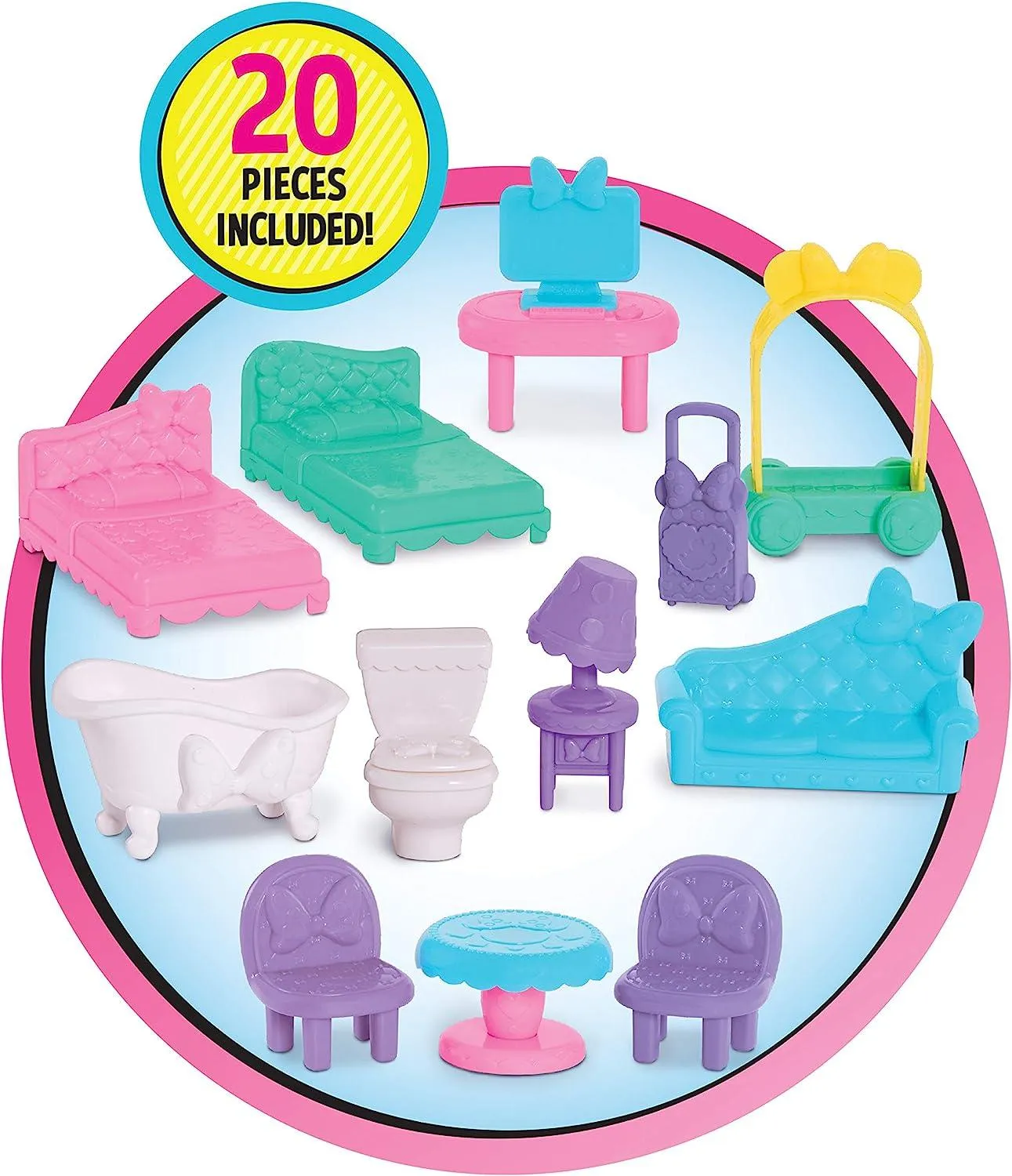 Disney Minnie Mouse Bow-Tel Hotel Dollhouse Playset