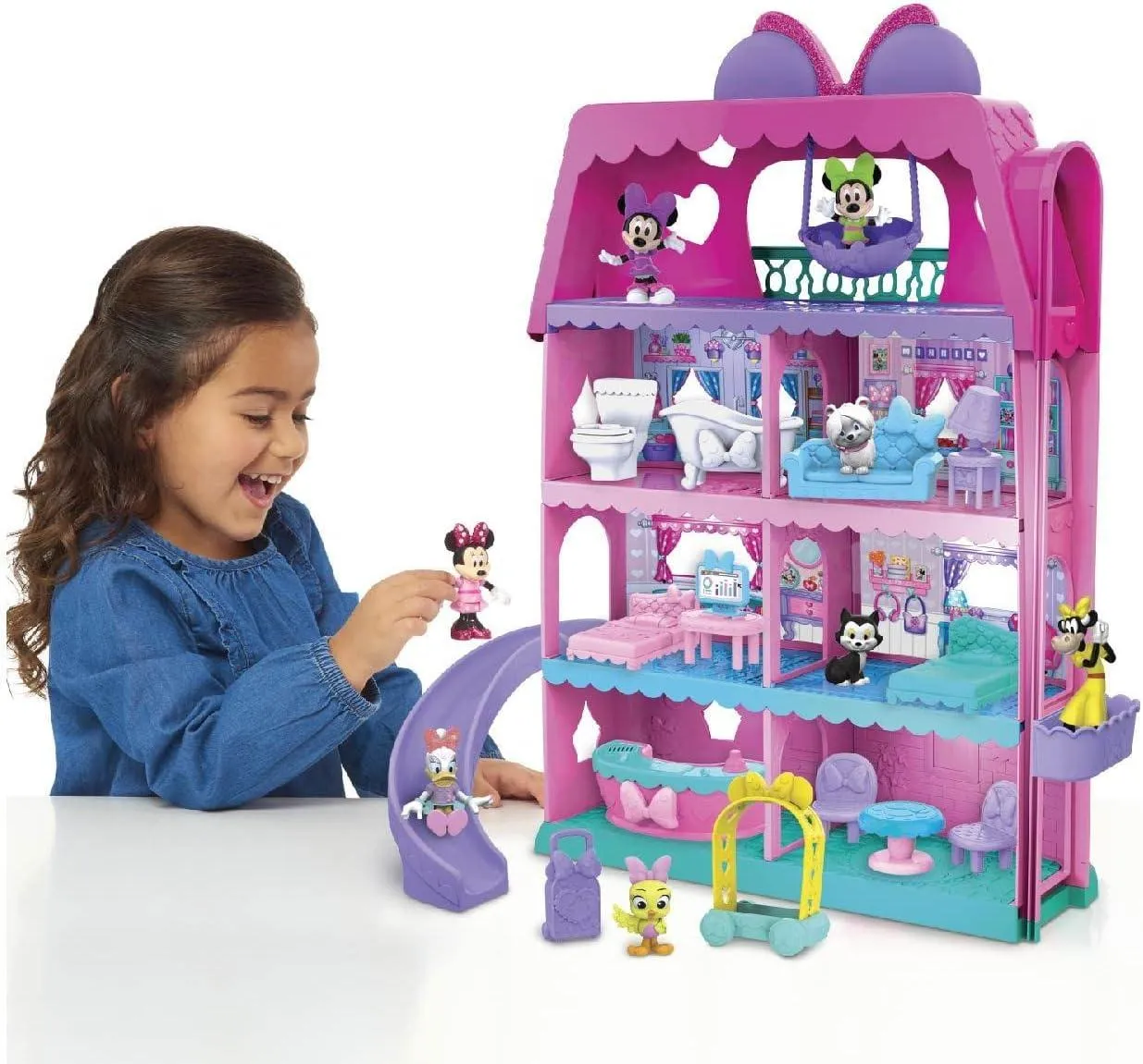 Disney Minnie Mouse Bow-Tel Hotel Dollhouse Playset
