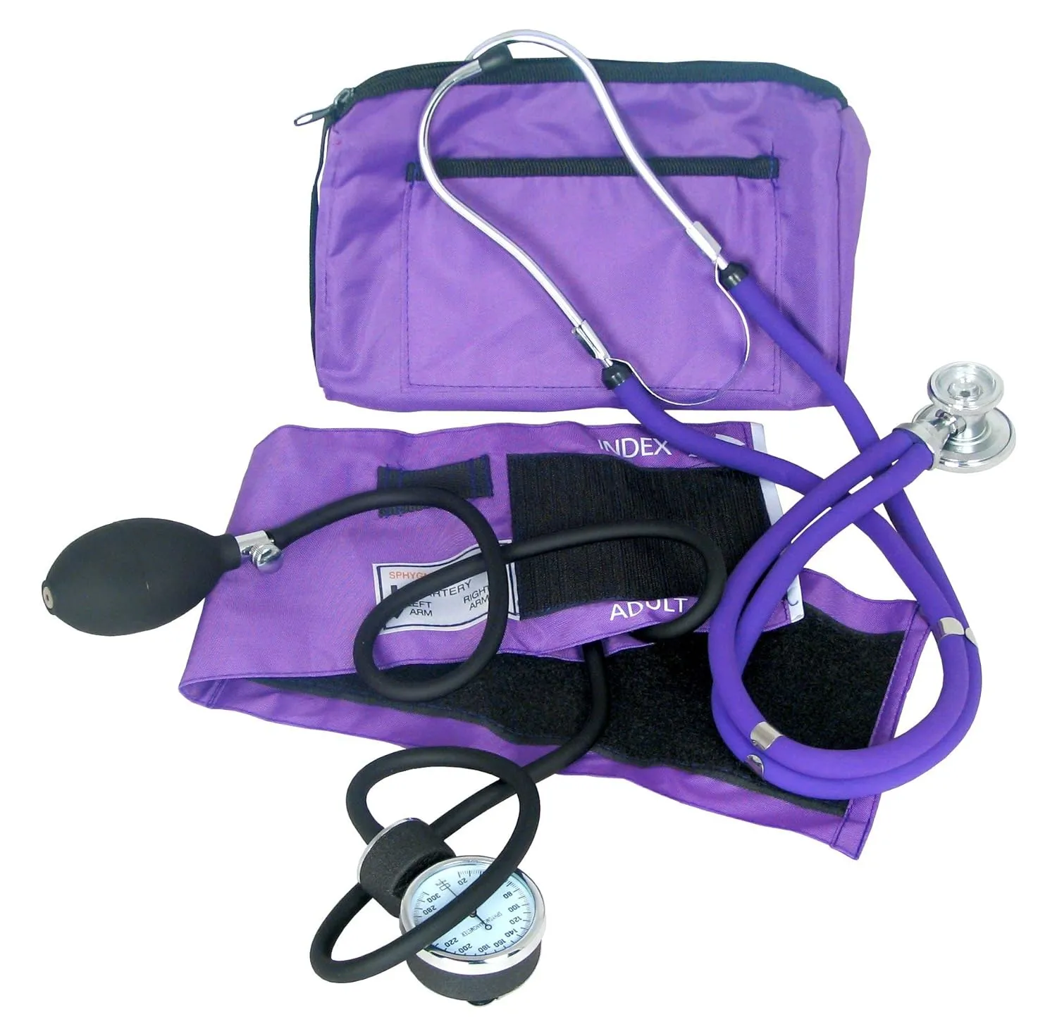 Dixie EMS Blood Pressure and Sprague Stethoscope Kit - Purple