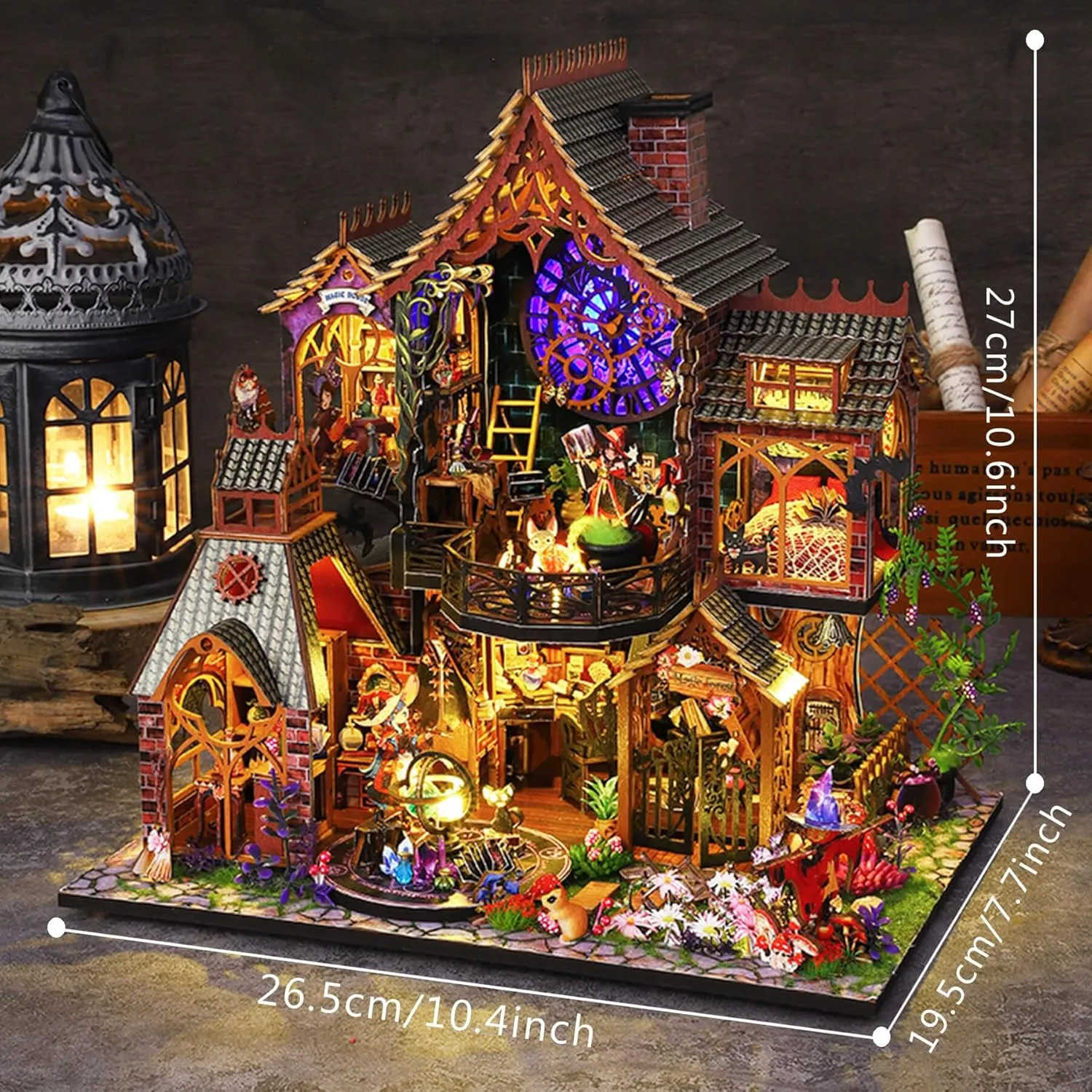 DIY Miniature Wooden Dollhouse Kit, DIY Miniature House Kit for Adults and Teens, DIY Mini Dollhouse Kit (Magic Spirit)