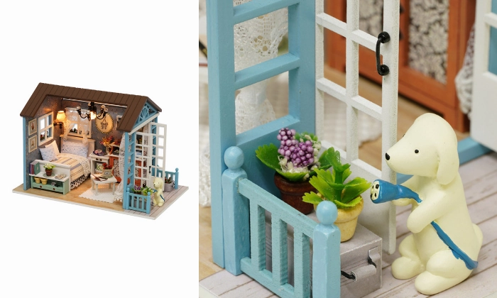 DIY Miniature Dollhouse Kit Realistic Mini 3D Wooden House