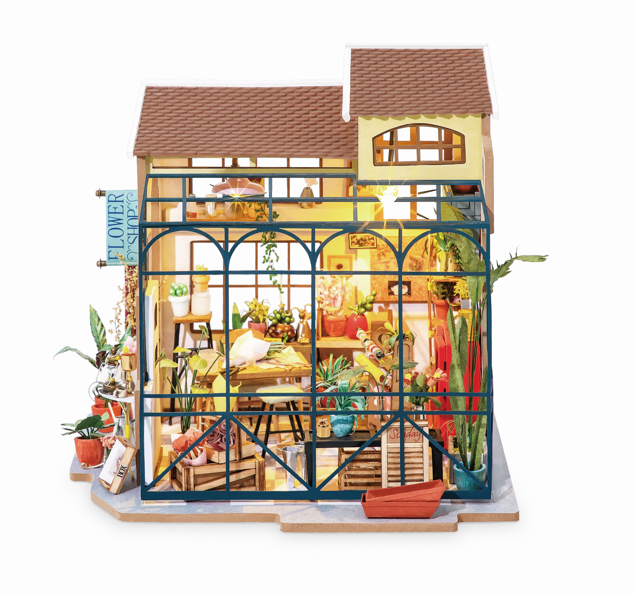 DIY Miniature House Kit: Flower Shop