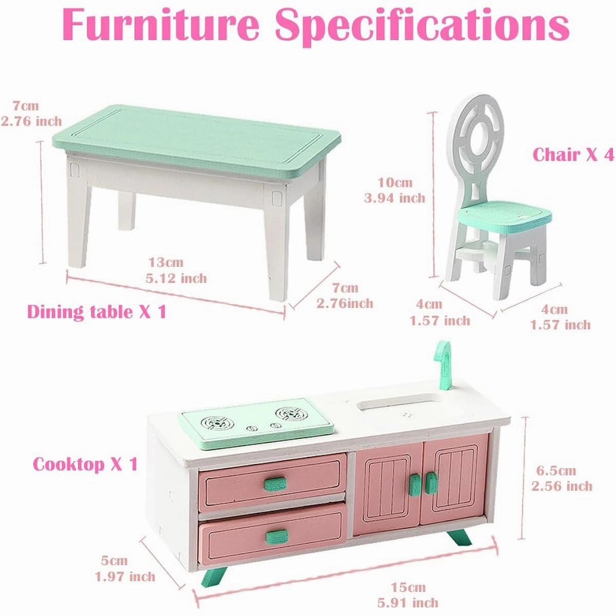 Doll Clothes Pajamas Dollhouse Furniture Kitchen Miniature Dollhouse Accessories for 6-7 Inch Dolls Chelsea Doll 1:12 Scale Dollhouse Furniture