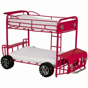 Dollhouse Miniature Double Decker Bus Bunkbed