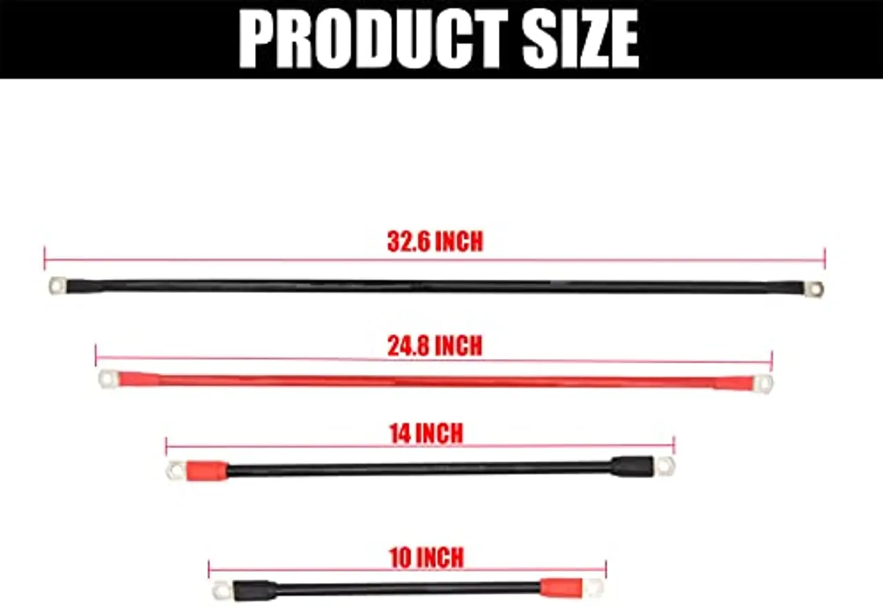 Drive-up Golf Cart Battery Cables Wiring Kit for EZGO RXV Models 2 Gauge Battery Wires