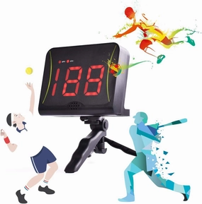 DRM Hands-Free Speed Radars, Multi-Sports Radar Gun for Baseball/Lacrosse/Soccer/Tennis/Golf, Baseball Speed Training Equipment Speed Measurement Device