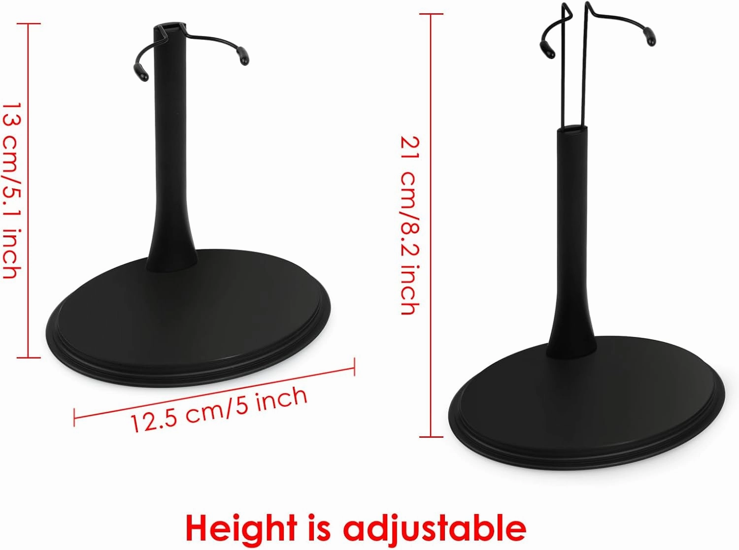 DS. DISTINCTIVE STYLE 1/6 Scale Action Figure Display Stand Set (U and C Clips) for 12 Inch Action Figure, Adjustable Height (5 to 8 Inches) (U and C Clip 3 sets)