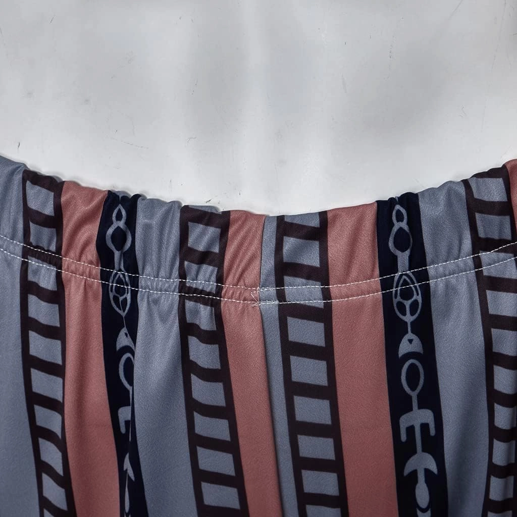 DUNHAO COS Jeffrey Lebowski Pants Men's Stripe Pants