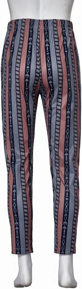 DUNHAO COS Jeffrey Lebowski Pants Men's Stripe Pants