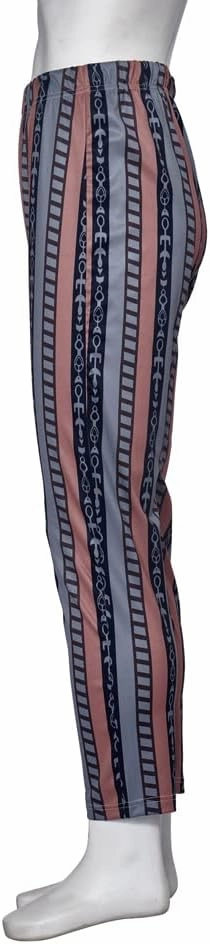 DUNHAO COS Jeffrey Lebowski Pants Men's Stripe Pants