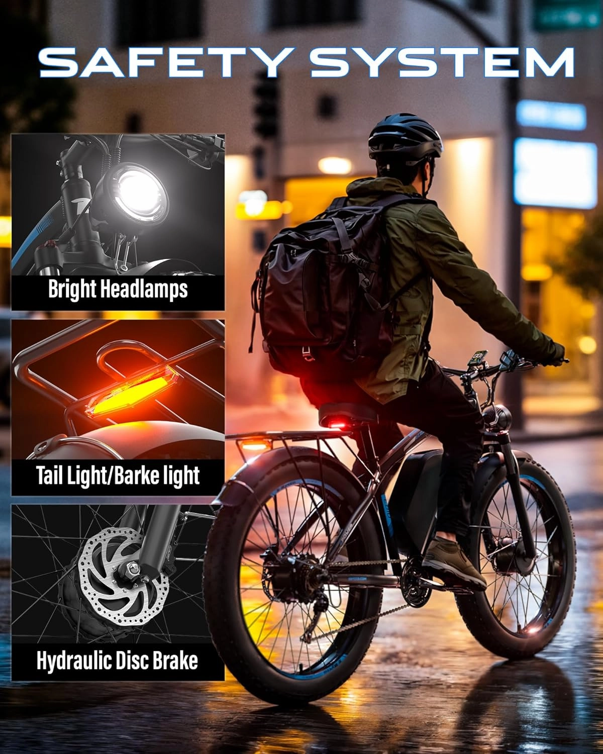 E·Bycco 5000W Peak Dual Motors Electric Bike for Adults, 52V 32Ah Battery up to 100Miles, 40-45MPH Fast Ebike, 24"*4.0 Fat Tire Hydraulic Disc Brake E-Bicycle, Off-Road Mountain Hunting E-Bike for Men