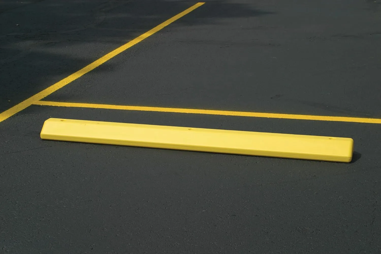 Eagle 6 Foot Long High Density Polyethylene Plastic Parking Stop with Anchor Kit, 72" x 8" x 4", Yellow, 1790Y