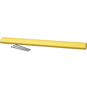 Eagle 6 Foot Long High Density Polyethylene Plastic Parking Stop with Anchor Kit, 72" x 8" x 4", Yellow, 1790Y