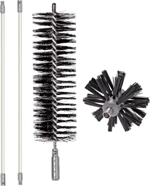 Eastman Lint Wizard Small Duct 3-Piece Dryer Vent Cleaning Kit, 4 Foot Flexible Quick-Snap Rods, 4 Inch Auger Brush, Lint Trap Brush, 60766