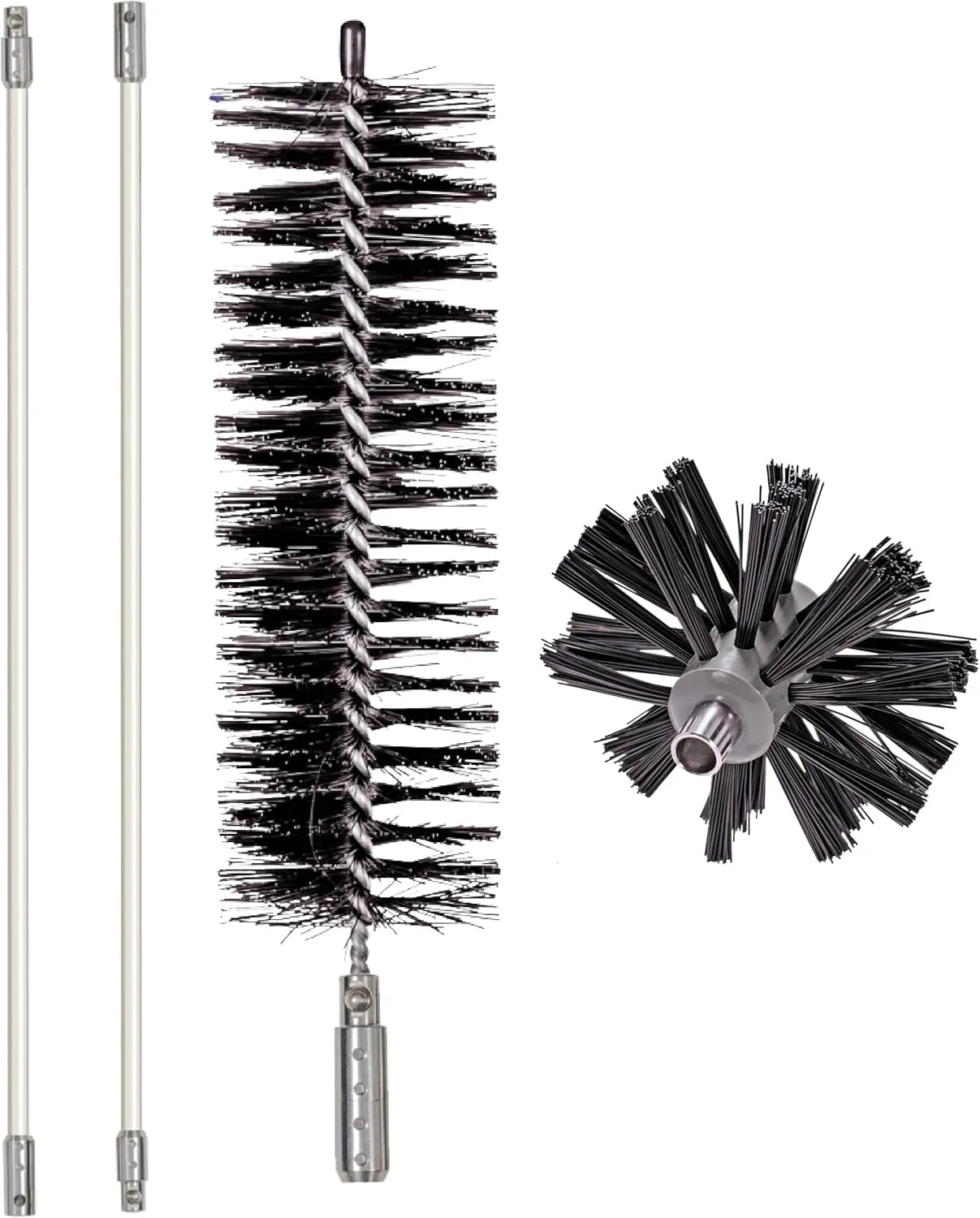 Eastman Lint Wizard Small Duct 3-Piece Dryer Vent Cleaning Kit, 4 Foot Flexible Quick-Snap Rods, 4 Inch Auger Brush, Lint Trap Brush, 60766