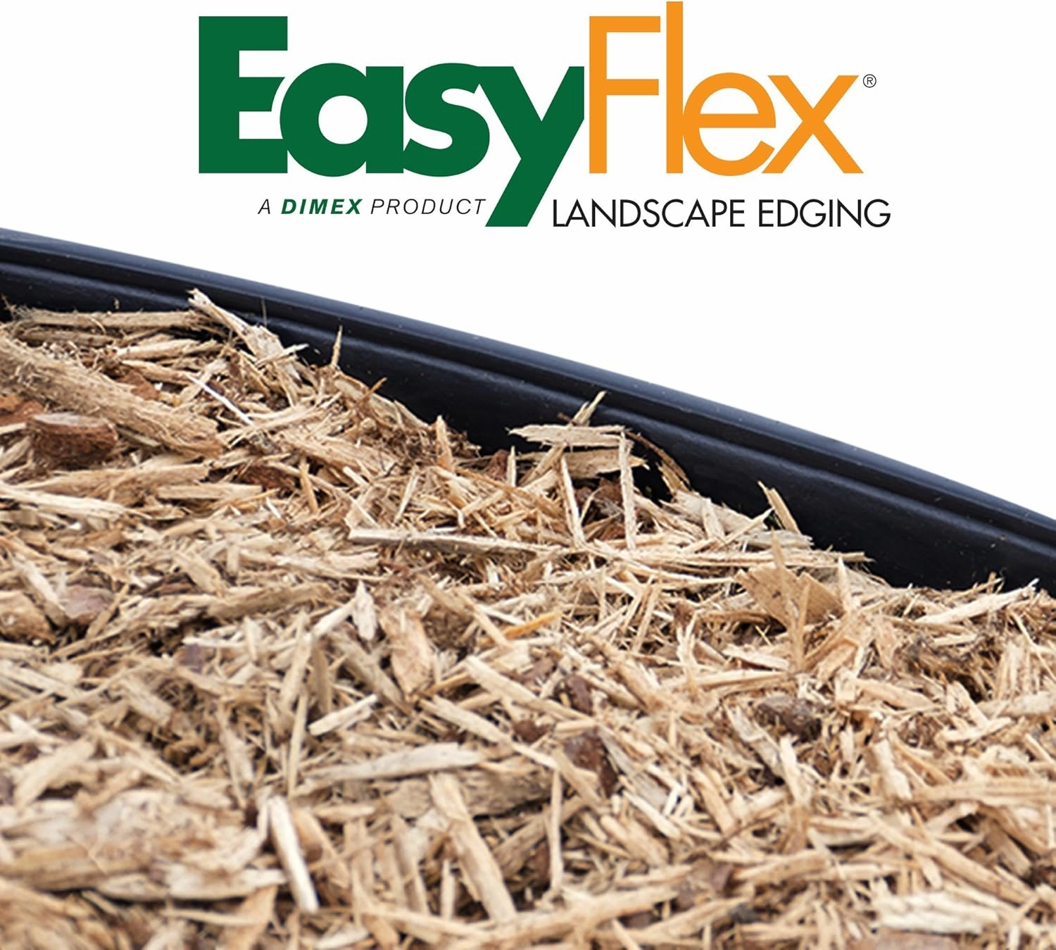 EasyFlex No-Dig Landscape Edging with Anchoring Spikes, 1.5 in. Tall Straight Top Plastic Garden Border, 40 Foot Kit, Black