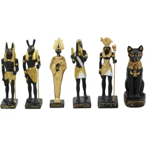 Ebros Egyptian Classical Egyptian Gods Gods Miniature Figurines Ancient Egyptian Dollhouse Miniatures Statues Legends Educational Sculpture Collectible Miniature