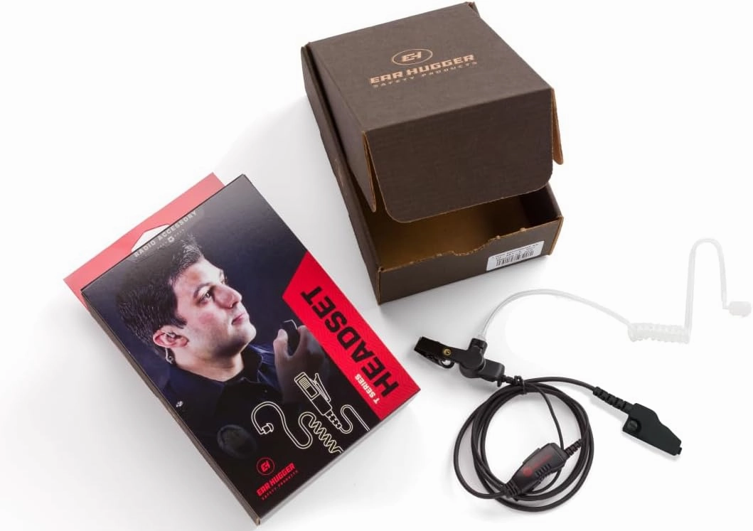 EH Acoustic Tube Earpiece/Headset with PTT and Mic Surveillance Kit for Kenwood NX-200 NX-210 NX-300 NX-3200 NX-3300 NX-3400 NX-410 NX-411 NX-5200 NX-5300 NX-5400 Radios. One-Wire eartube Headset.