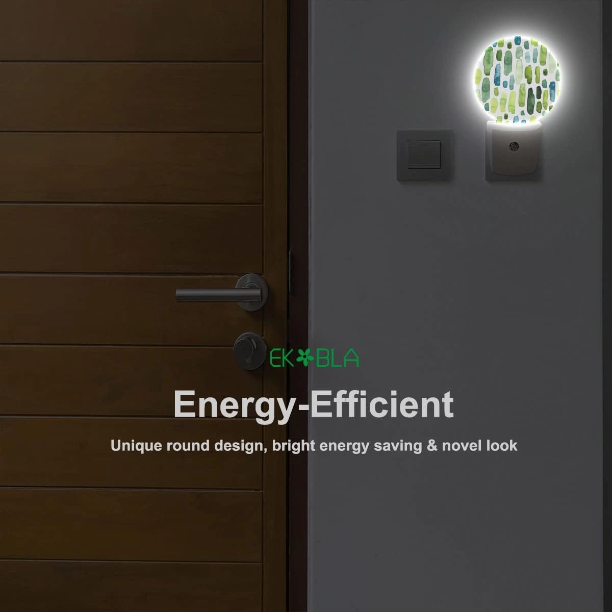 EKOBLA Cactus Tropical Night Lights Plug into Wall Cacti Green Plant LED Dusk to Dawn Night Lamp Auto Sensor for Home Indoor Bathroom Hallway Kitchen