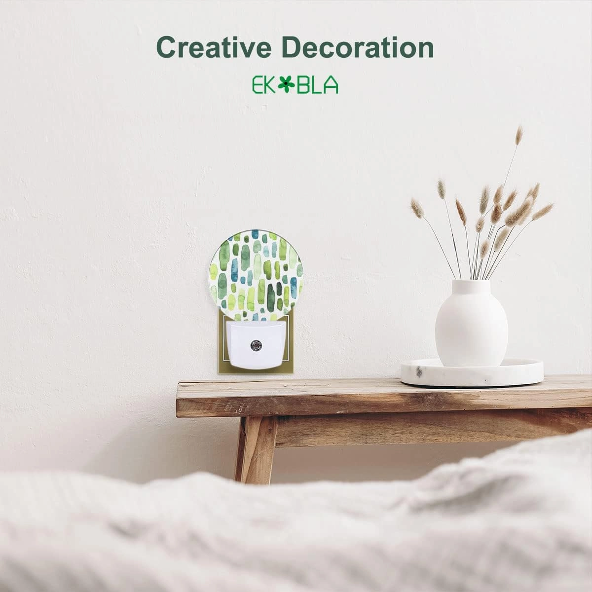 EKOBLA Cactus Tropical Night Lights Plug into Wall Cacti Green Plant LED Dusk to Dawn Night Lamp Auto Sensor for Home Indoor Bathroom Hallway Kitchen