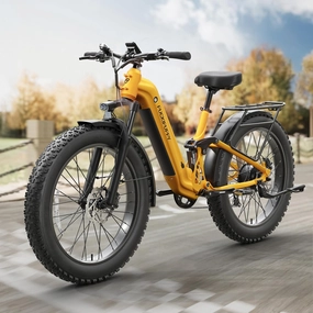 Electric Bike for Adults 960W, 48V 20AH Battery Adult Electric Bicycles, 26" Fat Tire Full Suspension Step-Thru Ebike, 28MPH Mountain Ebike, 7 Speed, 80Miles Range-Boxer ST