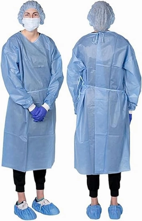 Employee PPE Kit with Eye Shield, Gloves, Gown, Face Mask & More – Personal Protective Equipment & Bodily Fluid Clean Up Kit