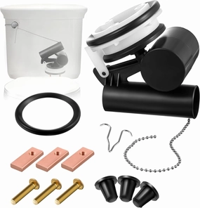 Enhon Toilet Flush Valve Assembly Compatible with American Standard 047107-0070A/3161-Series Toilet Flush Valve Flapper Replacement Kit for One Piece Toilets