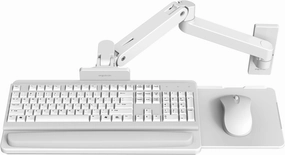 Ergotron – Upgraded LX Pro Premium Keyboard Arm, Wall Mount Adjustable Keyboard Tray – White