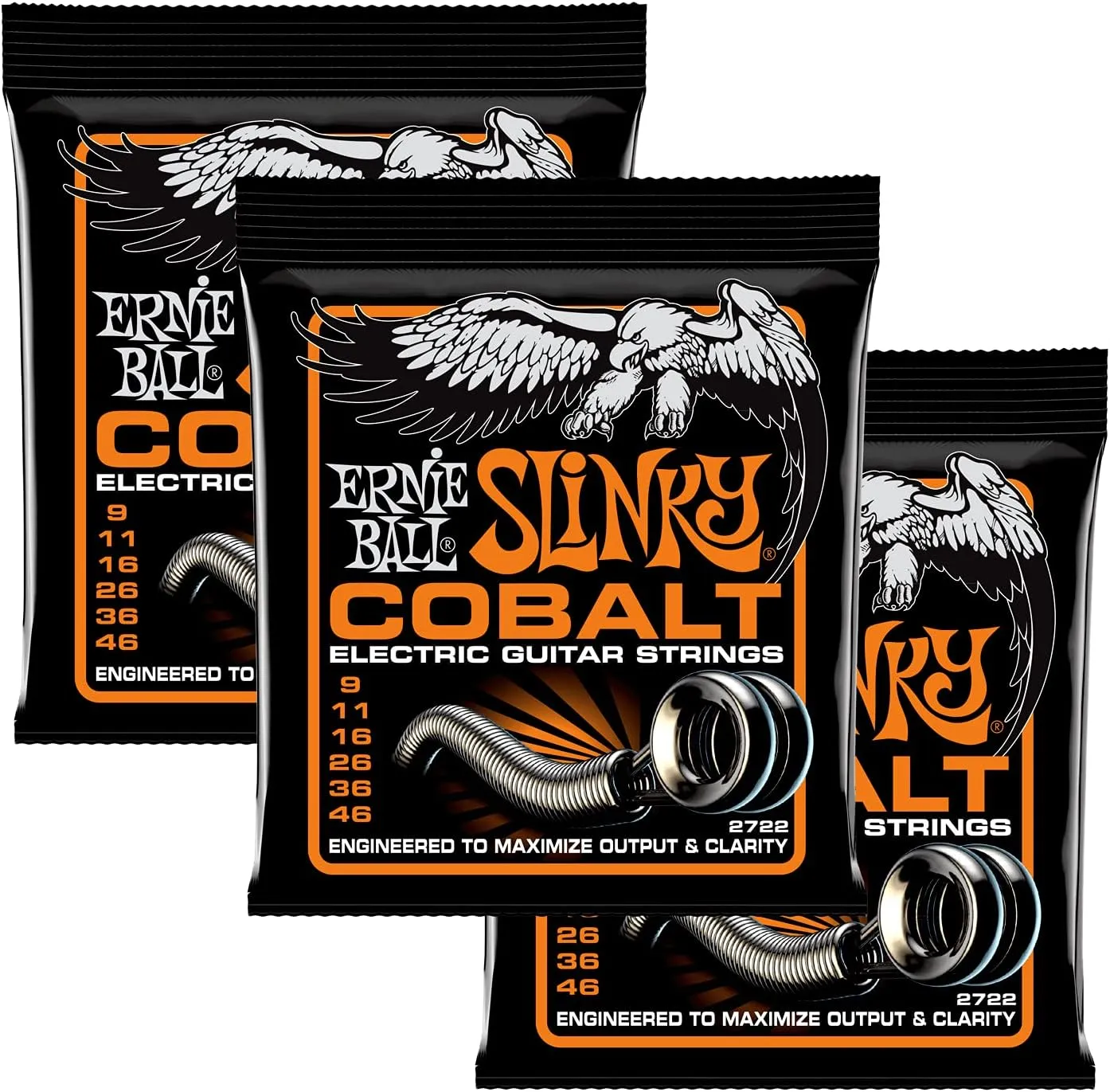Ernie Ball Cobalt Hybrid Slinky 3-Pack
