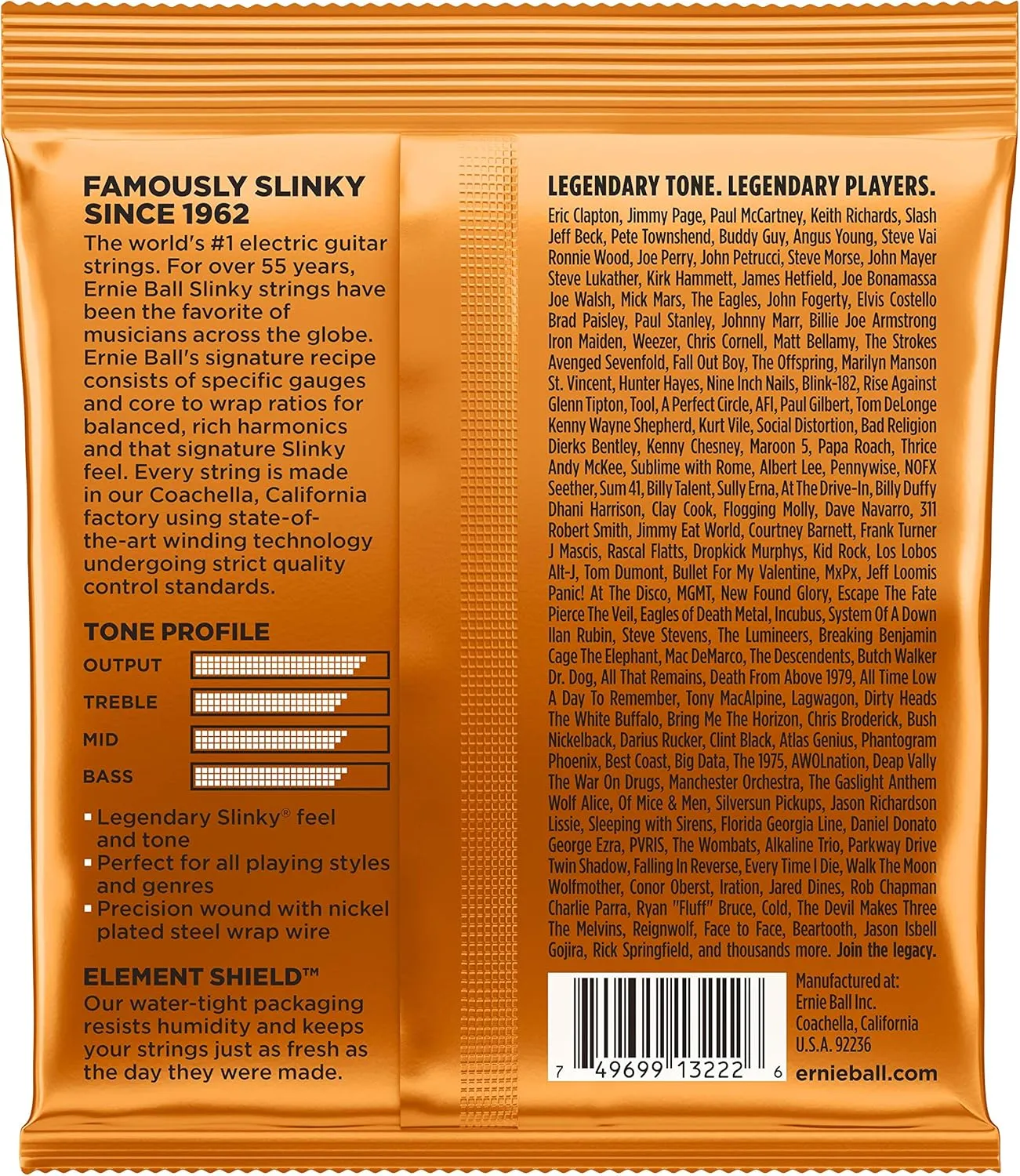 Ernie Ball Hybrid Slinky Nickel Wound Electric Guitar Strings 3-pack, 9-46 Gauge (P03222)