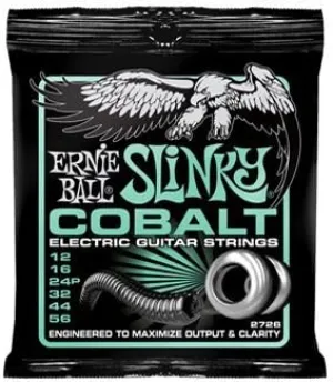 Ernie Ball P02726 Cobalt Not Even Slinky Electric Guitar Strings, 12-56 (2 Pack)