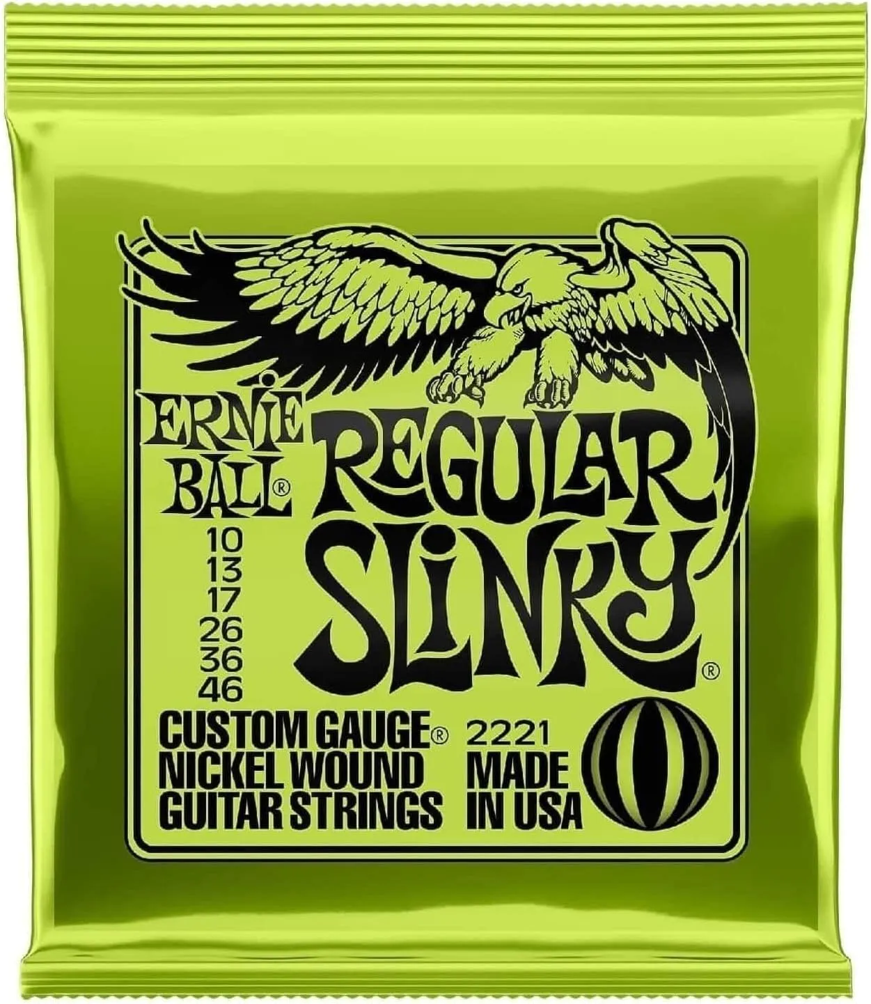 Ernie Ball Regular Slinky Custom Gauge Nickel Wound Guitar String - Set.010 - .046 (3 Pack)