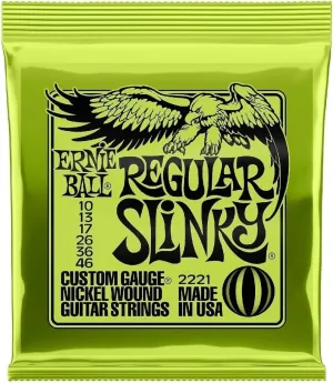 Ernie Ball Regular Slinky Custom Gauge Nickel Wound Guitar String - Set.010 - .046 (3 Pack)