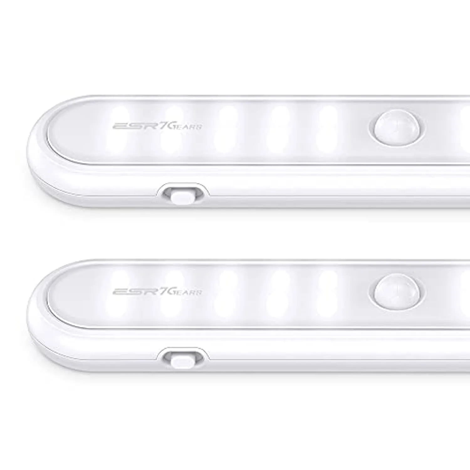 ESR7GEARS  Smart Closet Light, 20-LED Battery-Powered Under-Cabinet Light, 2 Modes and Built-in Magnet, Portable Motion Sensor Light for Closet, Kitchen, Stairs, Hallway, 2-Pack