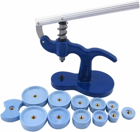 Essential Watch Repair Tools Watch Press Set Case Opener Battery Remover and Glass Fitting Tool Blue