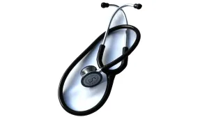 eSteth- eSteth Classic Stethoscope - Stainless Steel Chest Piece with Unique Design, Flexible Stethoscope Tubing - Extra Ear Tips & Non-Chill Ring - 32" Long, Black