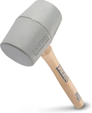 Estwing DH-18N 18 Oz No-Mar Deadhead Rubber Mallet, Wood Handle , Gray