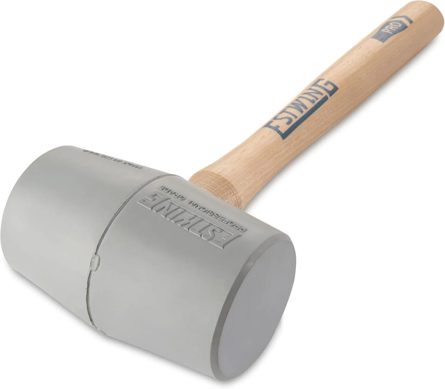 Estwing DH-18N 18 Oz No-Mar Deadhead Rubber Mallet, Wood Handle , Gray