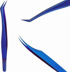 Eyelash Extensions Tweezers 3 Pieces Dolphin Shaped Tweezers and Curved Tip Tweezers for Eyelash Extensions Precision Lashes Tweezers Professional Tools for Isolation Classic Tweezers