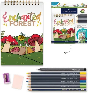 Faber-Castell Enchanted Forest - Learn to Draw and Color Cottagecore, How to Draw Cute Stuff for Adults and Beginners, Adult Craft Kits