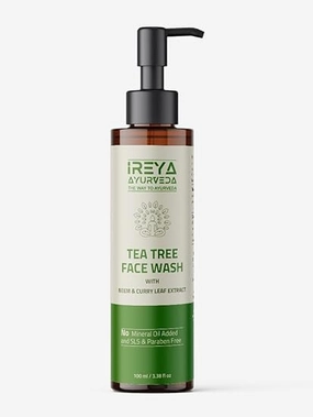 Face Wash 100ml (3.38oz) with Neem Extract & Tea Tree Oil | Moisturizing Cleanser for Men and Women, Gentle Daily Wash for Soft and Smooth Skin