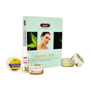 Facial Kit, Firm, Hydrated, Youthful Skin, Cleansing Milk, Face Scrub, Aloe Vera Gel, Wrinkle Cream, Mud Pack, Women- 5 * 50(ml/mg)