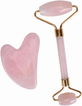Facial Massage Tool Skin Care Massager Rose Quartz Roller No Squeaky Dual Sides Massage