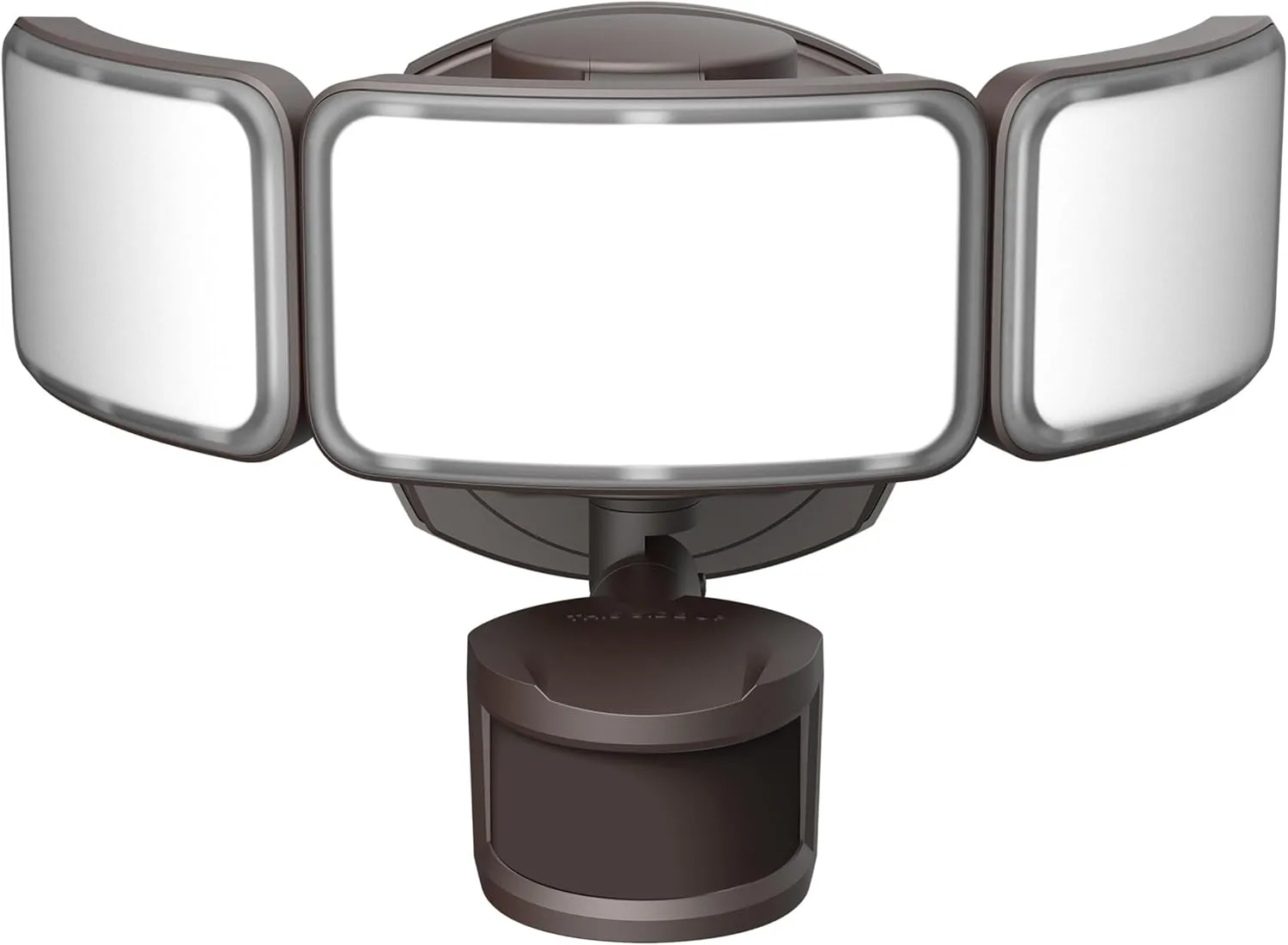 Feit Electric LED Security Light with Motion Sensor and Dusk to Dawn, Outdoor 46W Flood Light, Adjustable 3 Head, Wall Mount, 5000 Lumens, 5000k Daylight, Hardwired, Black S10.5TFL/850/MOT/BZ