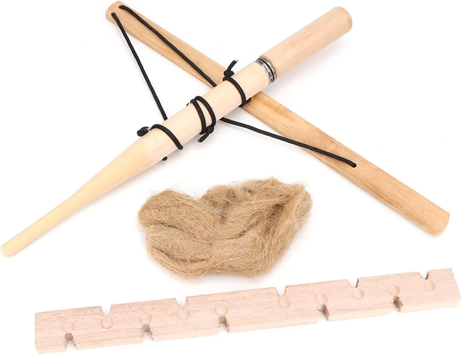 Fire Starter Survival Tool, Fire Starter with Lightweight Wood Bushcraft Gear for Outdoor Camping
