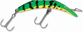 Fishing Lure Fire Tiger - 4 1/4" Salmon Baits Spinner Soft Plastics Treble Hooks Tail Action Freshwaters Hook Catching Technique Gear Tackle Depth Bladed Jigs Saltwater Accessories