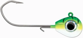 Fishing Lure Jig 1/2 oz - Green Fire UV - Pack of 4 Jig Heads Baits Spinner Soft Plastics Freshwaters Hook Technique Gear Tackle Depth Bladed Jigs Saltwater Accessories